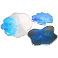 CALISTOUK 3pcs Moldes de Resina de Posavasos Irregular moldes de Silicona duraderos Gruesos de 3 tamaños para Resina…